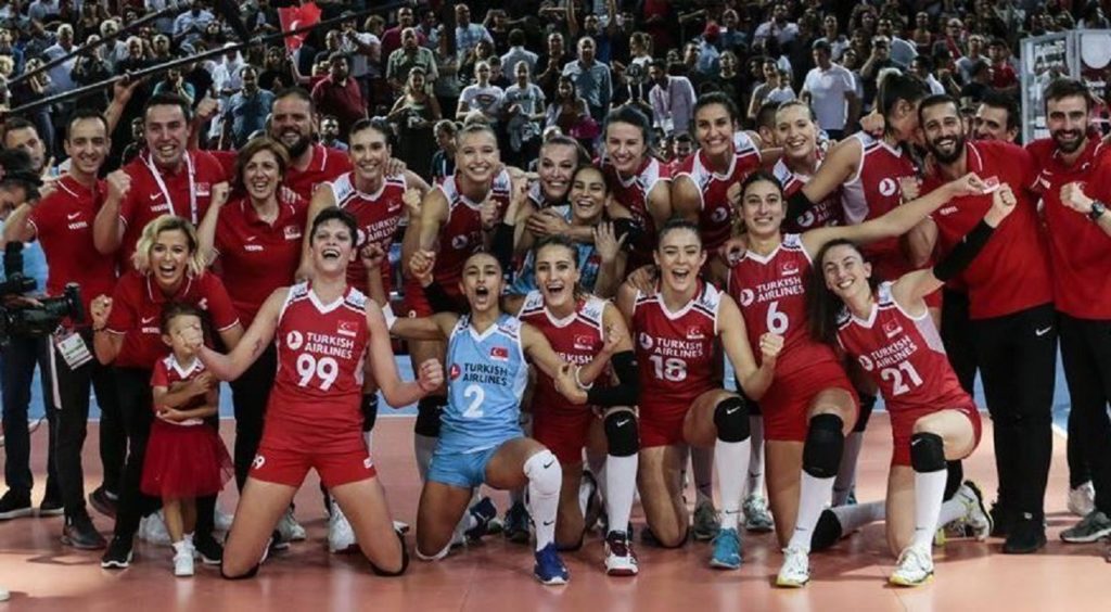 Volleyball EM der Frauen Türkei nach Sieg gegen Polen im Finale