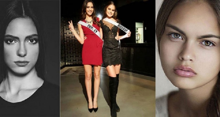 <b><span style='color:#bc2929;font-size:16px;'>Friedensbotschaft aus Las Vegas <br></span>Miss Russland und Miss Universum Türkei posieren gemeinsam für den Frieden</b>