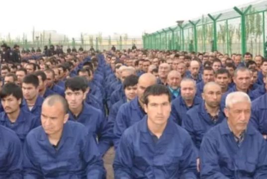 Berlin: Uiguren-Demo vor chinesischer Botschaft