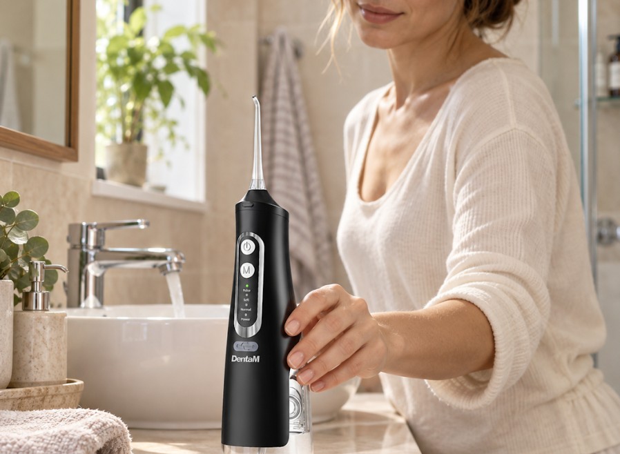 <b><span style='color:#bc2929;font-size:16px;'>Mundpflege <br></span>Denta-M Munddusche: Was IPX7 im Badezimmer bedeutet</b>